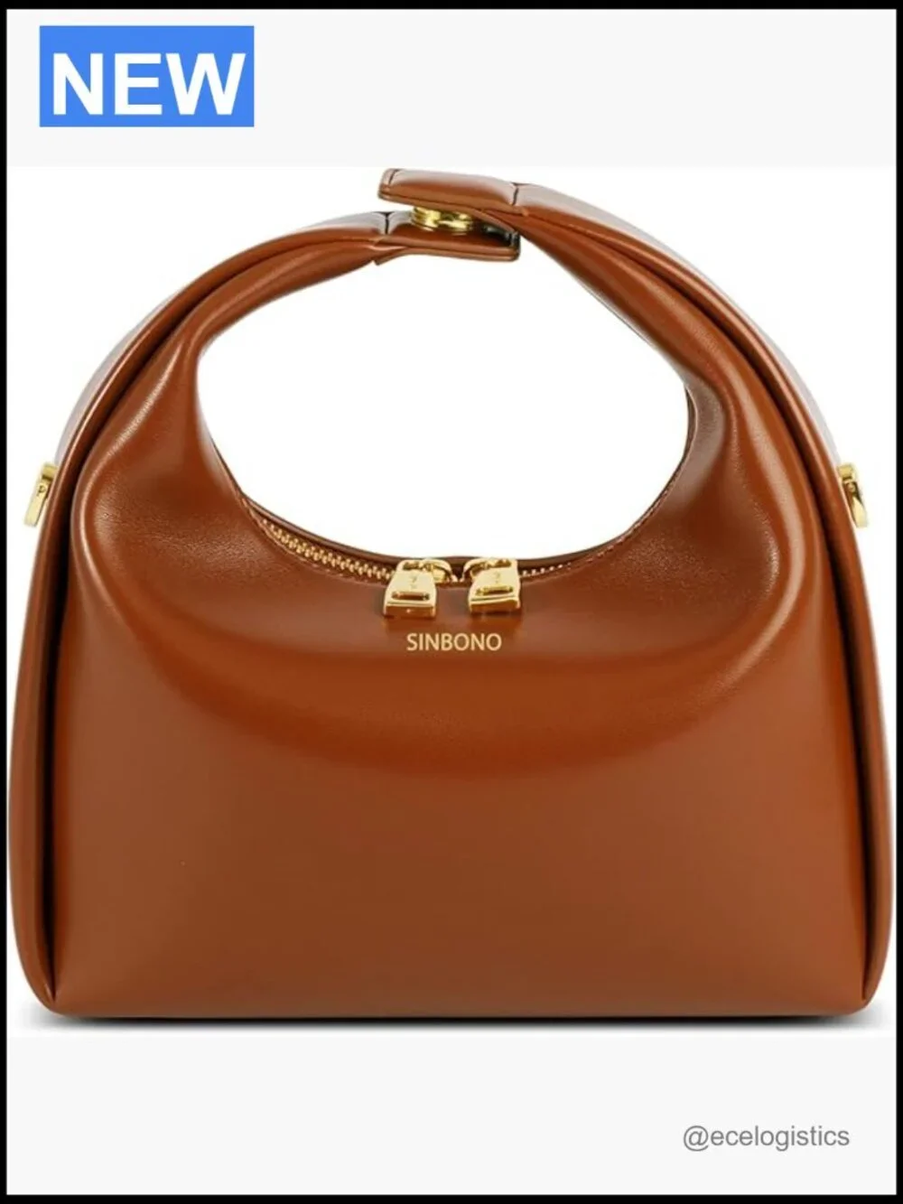 Small Vegan Leather Hobo Crossbody Bag, Top Handle Purse